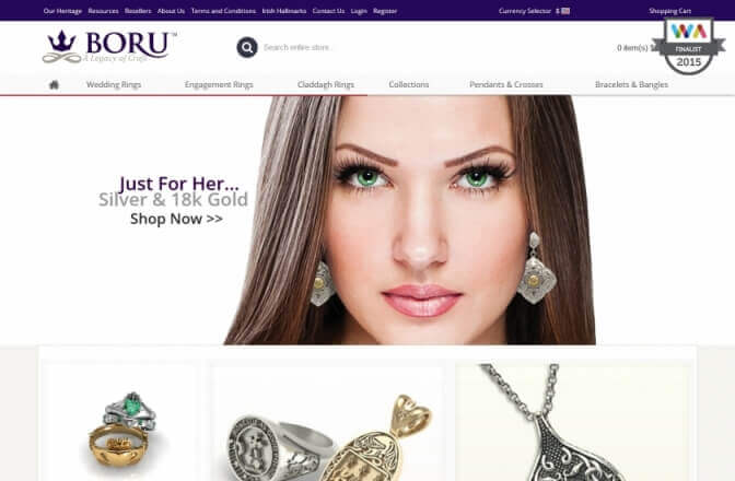 boru jewellery ecommerce